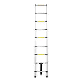 Giantz 2.6M Telescopic Ladder Aluminium Extension Extendable Steps Adjustable Height LD-TLCP-ALU-S-2.6M