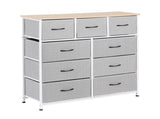 Artiss Chest of 9 Drawers Storage Dresser Tallboy Light Grey DIY-CDR-9D-LI-GY
