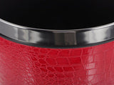 Wastebasket for Bedroom Red Stainless Steel 1Pcs V1366-AZ2-W-14235