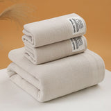 3-Piece Beige 100% Pure Combed Towel & Bath Towel Set - Ultra Soft & Highly Absorbent Air V888-ELOSUNG55376