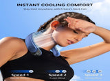 Rechargeable Neck Fan, Personal Fan with LED Display, 3 Speeds with 3600mAh Battery Powered, V1370-AZ4-07254
