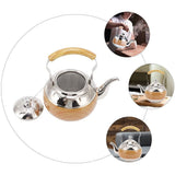 Modern Stainless Steel Tea Pot with Ergonomic Handle No Leak Spout for Home Storage V1192-AZ-W-22473
