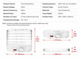 Black 5 Tier Large Capacity Food Dehydrator and Healthy Snack Maker - Electric Fruit Vegetable Meat V888-ELOSUNG55140-2