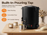 Devanti 6L Wax Melter Candle Making 1520W Melting Pot Furnace Quick Pour Spout Soy Soap WAX-07-6L-BK