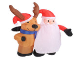 1.6m Xmas Old Men and Deer Model Santa and Reindeer LED Lights Outdoor V1294-YM0901-3115240075012