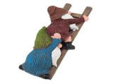 Garden Gnome Statue Resin Ladder Climbing Funny Gnome Garden Statue for Lawn Porch V1294-YM0901-3111240259711