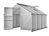 Green Fingers Greenhouse 2.42x1.9x1.95M Aluminium Polycarbonate Green House Garden Shed GH-ALU-C-242X190-AB