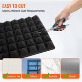 Acoustic Foam Panels 24 Pack 12 x 12 x 2 in for Studio Wall and Ceiling V952-FZZSPMBHSL12YD9F3V0