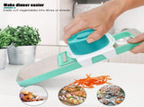 Vegetable Slicer 8-Piece Vegetable Chopper Kitchen Slicer All-purpose Slicer Onion Slicer V1188-MS101-02111-1