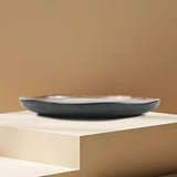 3 Pieces Reactive Glazed Ceramic Organic Fine Dinner Set with Plate and Bowl EARTHY BLUE BROWN V274-HA-LA-P0024302-BN