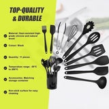 11pcs Kitchen Utensil Set Silicone Heat-Resistant Non-Stick Kitchen Utensils kit V63-828121