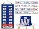 Visual Schedule Chart for Kids,Toddler Daily Chore/Bedtime Routine Chart with 70 Cards,Kids Visual V1366-AZ2-W-24342