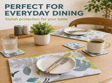8pcs Monstera MDF Placemats Coasters Heat Resistant V1181-CV0287-CV0288-NEW