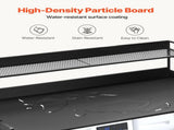 Washer Dryer Countertop with Shelf 54"x27" Wooden Washer Dryer Cover Black V952-XYTM54INCHHSDRLVGV0