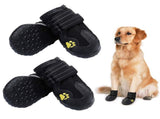 4 pcs Waterproof Dog Boots, Dog Outdoor Shoes, Dog Rain Shoes, Running Shoes for Medium to Large V1370-AZ4-03353