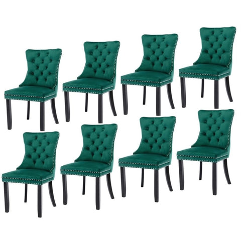 8x Velvet Dining Chairs- Green V226-SW1901GN-4