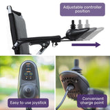 EQUIPMED Ultra-Light Power Wheelchair, Tight Turning, Airline Approved, Folding, ARTG Certified, V219-HWCELEEQ15SA