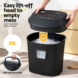 Devanti Electric Paper Shredder for Home Office 10 A4 Paper Sheet Cross-Cut Paper SHRED-1001C-BK