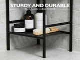 Artiss 2X Floor Standing Corner Shower Caddy 5 Tier Bathroom Organizer Black BSR-A-5T-142HX2