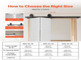 Bi-Folding Sliding Barn Door Hardware Track Kit 40" for Two 18" Doors V952-ZDSMDGDGSM3DI8IID001V0