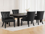 4x Artiss Dining Chairs Velvet French Provincial Armchair Black UPHO-D-DIN116-VEL-BKX4