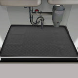 Black Waterproof Sink Mat Rubber Under Sink Liner and Cabinet Organizer for Kitchen V1370-AZ4-14878