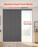 VEVOR Panel Track Blinds Extendable Track 116 cm to 218 cm W Trimmable Dark Gray V952-MBGDBYCW45884QXE6V0