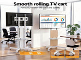 Artiss Mobile TV Floor Stand for 32-65" Mount Bracket Universal Adjustable Height with Wheels TV-MOUN-2007-WH