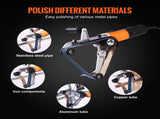 Pipe Tube Polisher Sander, 1300W Pipe Sander with 6 Variable Speeds 1100-3200rpm, Professional V952-GDSDJ800W15XW6KN0V3