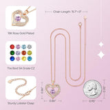18K Rose Gold Necklaces for Women, 925 Sterling Silver Gifts for Mothers Day, Jewelry for Wife Mom V1164-325765