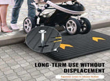 Upgraded Rubber Threshold Ramp, 10.2 cm Rise Door Ramp with 1 Channel, Natural Rubber Car Ramp with V952-XBLYPDBG355X2YEU8V0