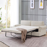 PHEBE 3 Seater Sofa bed with Separate Foam Mattress- Corduroy Cream V606-FURNI-SOF-T502-PHEB-CR