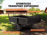 Heavy Duty ATV Trailer Steel Dump Cart, 750-Pound 15 Cubic Feet, Garden Utility Trailer with V952-HYTCTPK12CUFTVB4CV0