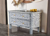 MOTHER OF PEARL HAND MADE SWIRL CHEST DRAWS V742-FEH2