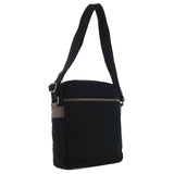 POLICE Wings Mens Canvas Crossbody Bag in Black V563-POL-36-BLK