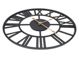Metal Wall Clock Decor Battery Operated Silent Round Retro Style Iron Large Wall Clock for Living V1294-YM0901-3115250003011