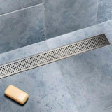 800mm Bathroom Shower Stainless Steel Grate Drain w/Centre outlet Floor Waste V63-832801