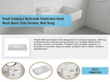Small Compact Bathroom Cloakroom Hand Wash Basin Sink Ceramic Wall Hung V63-952321