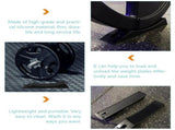 Silicone Barbell Pad Black for Platform Home Fitness 2Pcs V1366-AZ2-W-25412