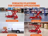 Hydraulic Lift Table Cart, 330lbs Capacity 28.5" Lifting Height, Manual Single Scissor Lift Table V952-DJYYSJPTCHS4NLPJYV0