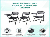 3pc Folding Lecture Chair with Table Top Training V63-955221