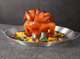 Stainless Steel Chicken Roaster Rack with Removable Turkey Roasting Pan Vertical Poultry Roaster V1366-AZ2-W-13018