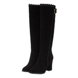 1 Pair Stylish Black High Heel Boots for Women with Breathable, Skin-Friendly Comfortable Material V1192-AZ-W-27393
