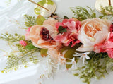 Spring Door Wreath Hanging Decorative Lintel Wreath Artificial Peony Flower Swag for Wedding Arch V1294-YM0523-220224XY01-4