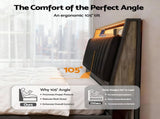 Artiss Queen Bed Frame LED Storage Headboard with Charging Station Black BFRAME-H-JINA-Q-BK-ABC