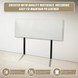 PU Leather Double Bed Headboard Bedhead - White V63-768115