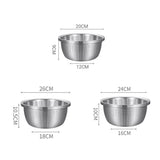 SOGA 2X Stainless Steel Nesting Basin Colander Perforated Kitchen Sink Washing Bowl Metal Basket BOWL607X2