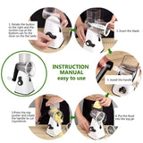 Manual Rotary Cheese Grater with Handle, 3 in 1 Multifunctional Shredder Replaceable Drum Blades, V1366-AZ2-W-04224