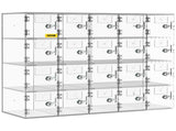 Acrylic Cell Phone Locker Box Storage Cabinet Pocket w/Keys 20 Slots Clear V952-YKLSJCWJSJB20Y5QIV0