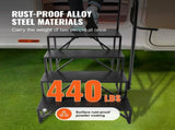 RV, 4-Step RV Stairs, 199.58KGS Load Capacity, Thickened Carbon Steel, With Handrail, Non-Slip V952-FCBTGDKHJG4JE8I22V0